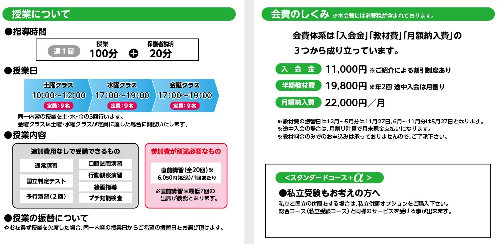 附属小専願教室みつばふぞっく ＜スタンダードコース＞